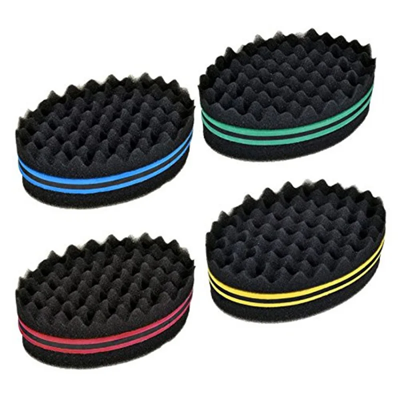 

Oval Sponge Hair Brush Double Sided Hair Curler Wave-Shaped Hair Curl Magic Twist Hair Brush Sponge Hair Styling Tools