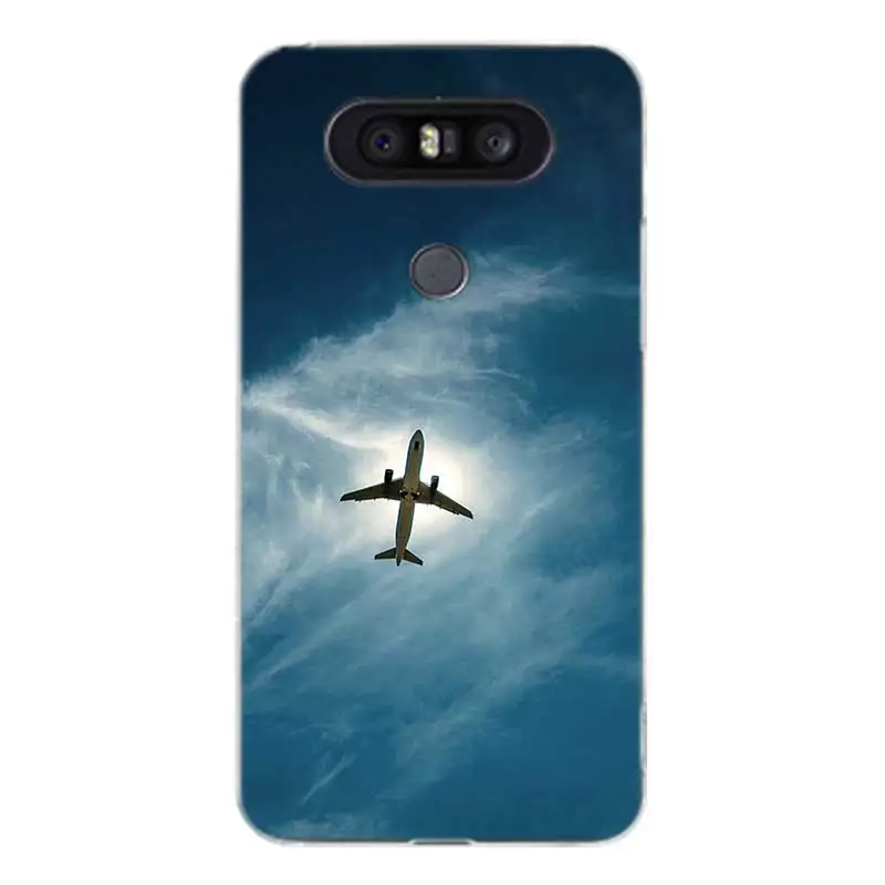 Самолет Сотовая связь чехол с крышкой и узором мягкий резиновый для LG Q8 Q7 Q6 G6 G7 G5 G4