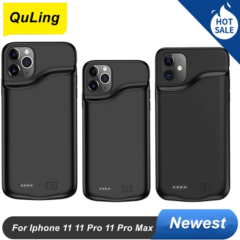 QuLing 6000 мАч для iphone 11 чехол батареи Pro Max зарядки аккумулятора 11Pro смартфона внешний