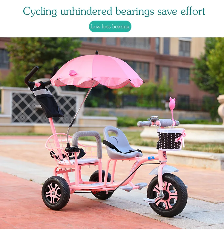 Baby Stroller Child Double Tricycle Bicycle Baby Twin Stroller Baby Twins 0-3Y 4-6Y Lightweight and Versatile