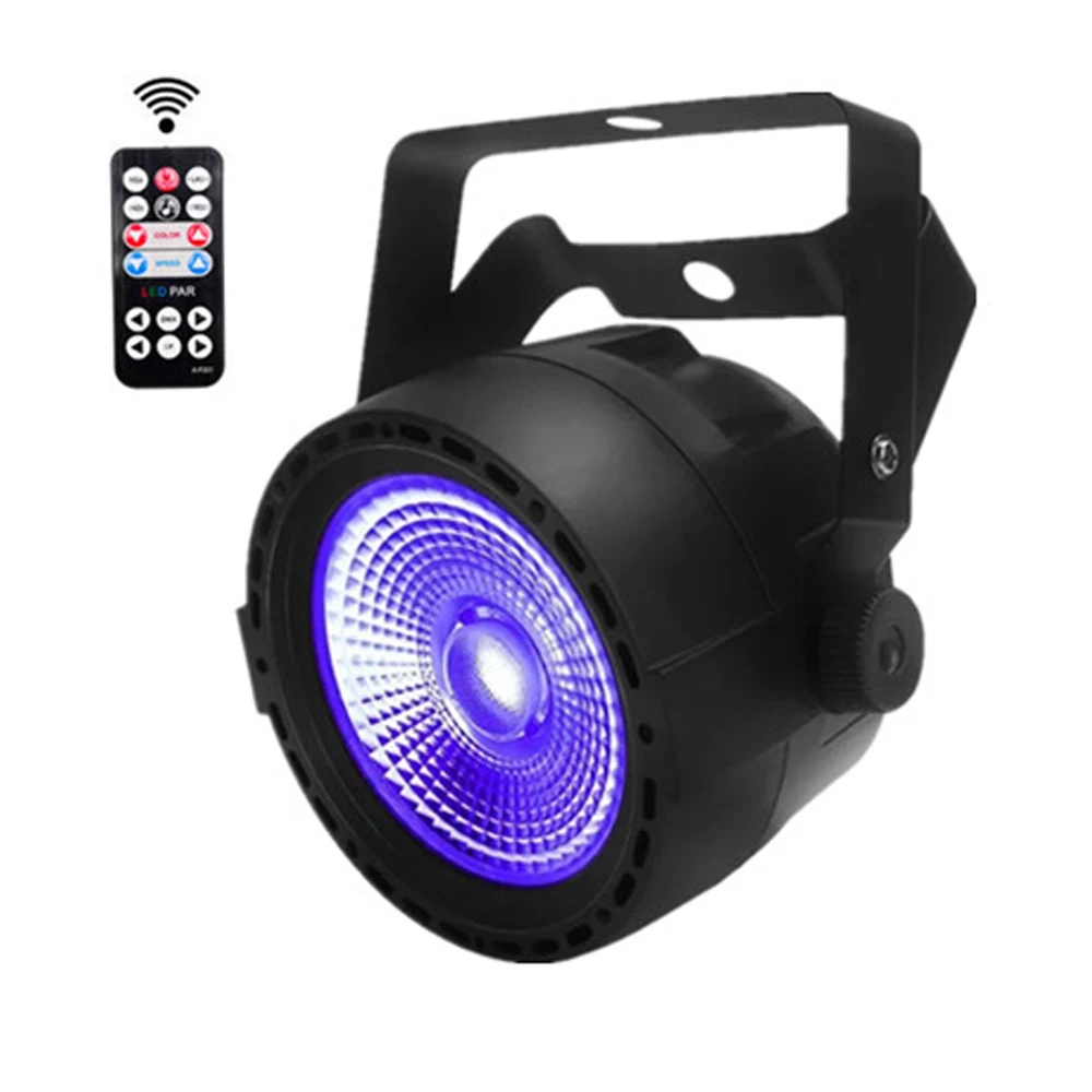 

Plastic LED Par COB 20W UV Color Par LED Light Remote /DMX512 Stage Effect Lighting For Disco Birthday Party Wedding Decoration