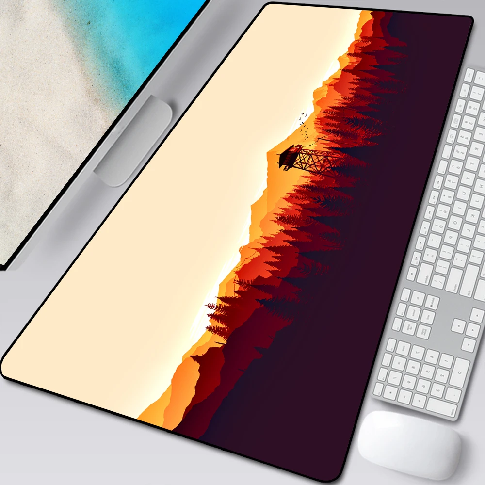 deep forest firewatch laptop gamer mousepad gaming mouse pad large locking edge keyboard 70x30 cm deak mat for cs go lol free global shipping