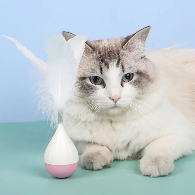 

Pet Cat Teasing Cat Toy Stick Feather Wand With Bell Mouse Cage Toys Plastic Artificial Colorful Cat Teaser Toy Pet Supplies Toy