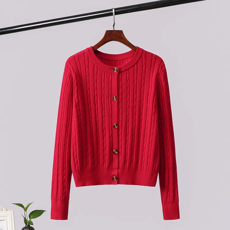 Элегантный осенне-зимний женский свитер вязаный кардиган ретро куртка женская