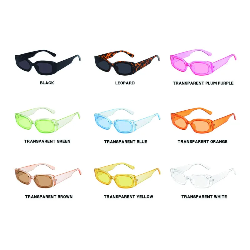 Small Frame Candy colorful Sunglasses Women Vintage Square Ladies Sexy Orange Eyewears