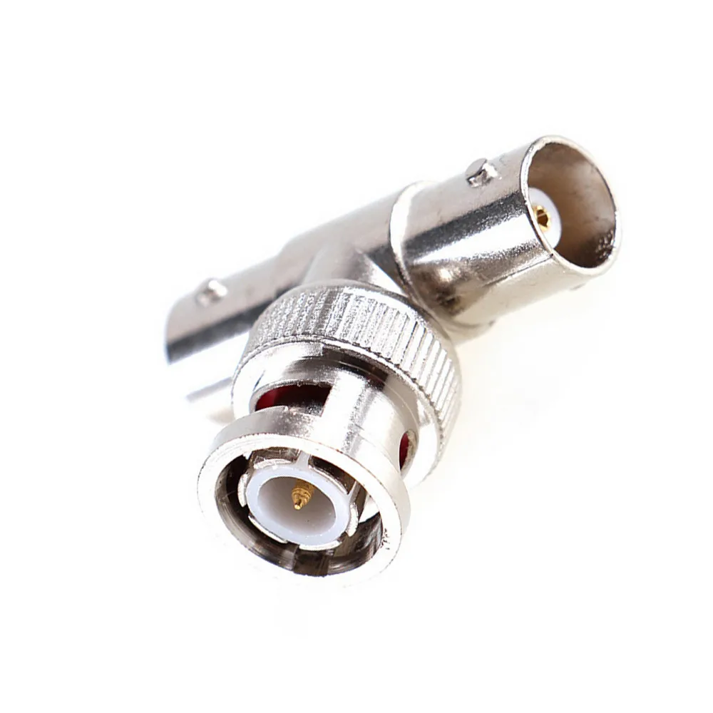 10 шт./лот коаксиальный Т-коннектор 1 Папа-2 Женский Соединитель 3 пути BNC разъем для