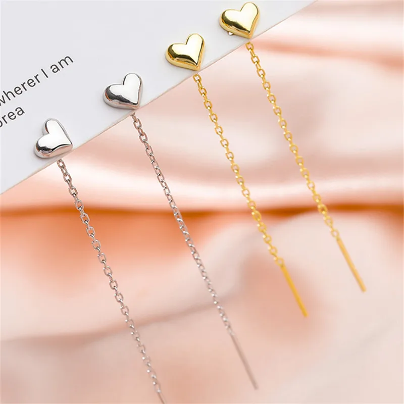 

Серьги-подвески женские из серебра 925 пробы, в вечерние сердца