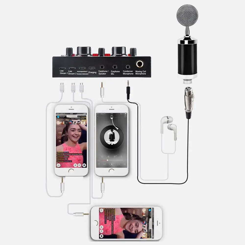 Микрофон звуковая карта Bluetooth беспроводной сотовый телефон подключаемое