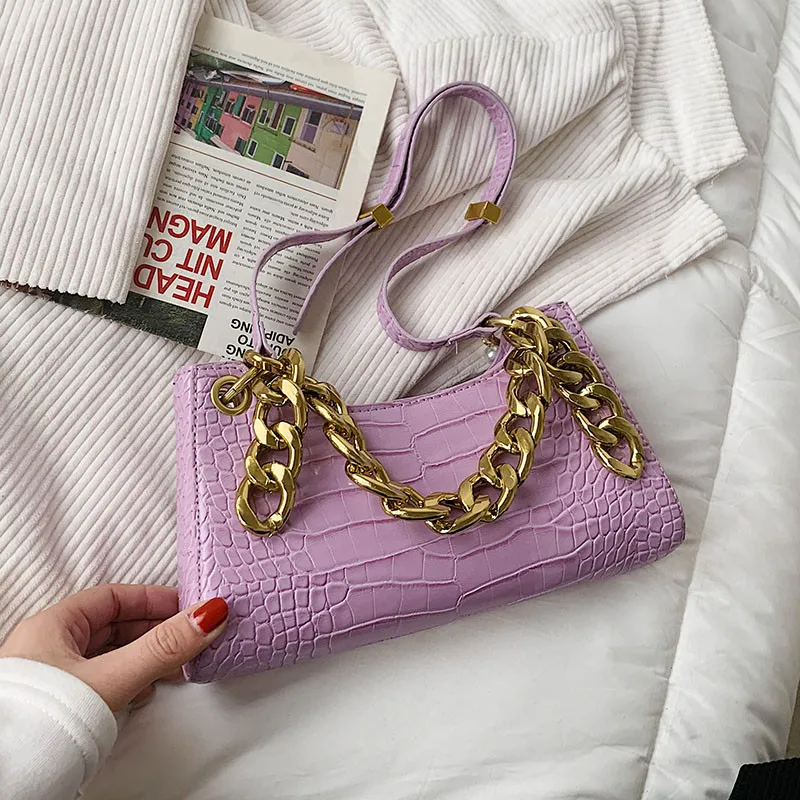 female luxury tote handbag over the shoulder 2021 spring women branded stone pattern pu leather underarm bag female small purse free global shipping