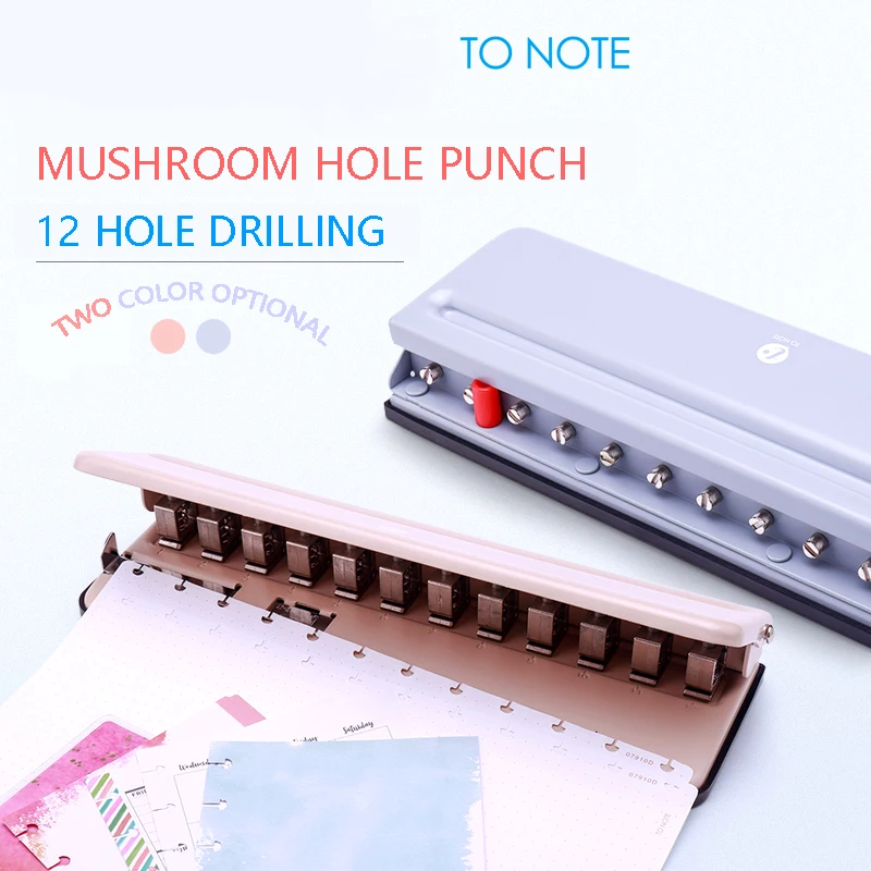 2020 New T-hole Puncher Mushroom Hole Multi-function A4 Paper Porous B5 A5 10-hole Binding Clip Loose-leaf Puncher 6hole Puncher