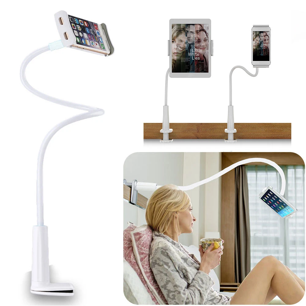 

Белый Настольный держатель Lazy Bracket, вращающийся на 360 градусов, для телефона, плоский, с несколькими вариантами применения, Новый Регулируем...