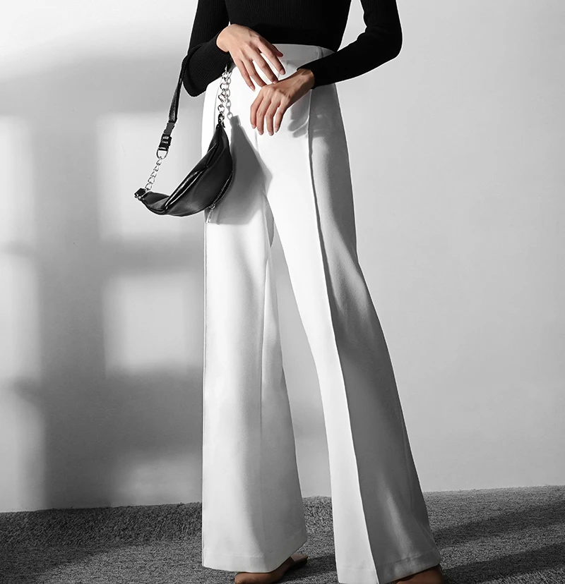 Модные Гламурные женские свободные брюки в Корейском стиле с широкими штанинами