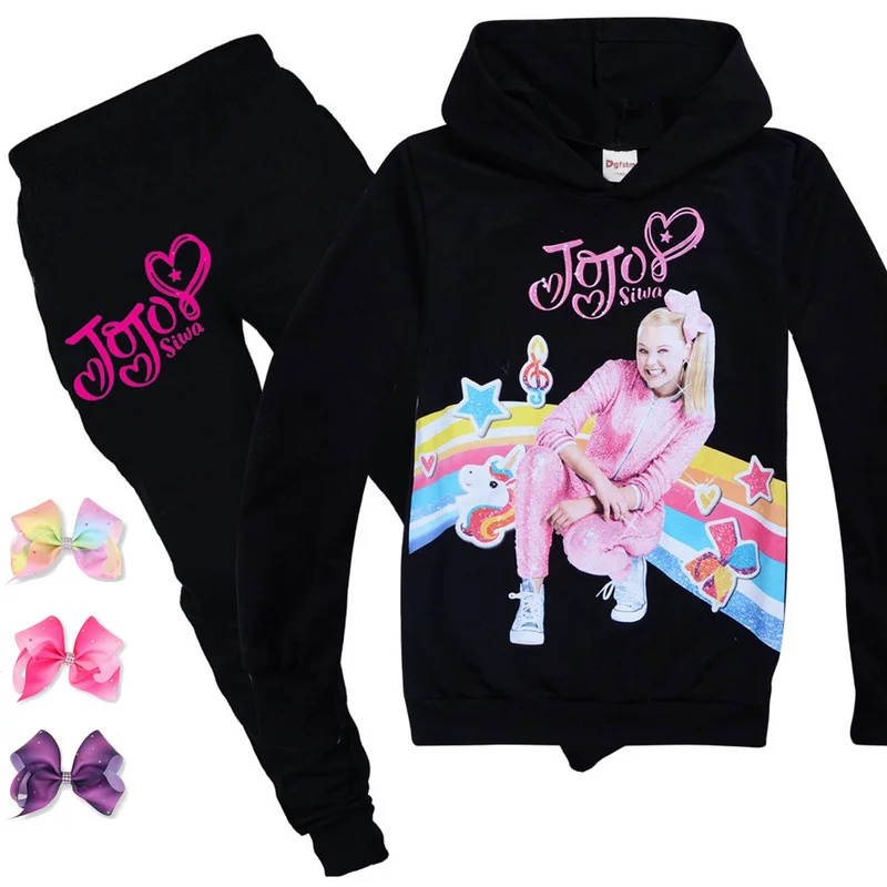 Детские jojo siwa одежда балахон осень jo комплекты одежды для девочек новые детские