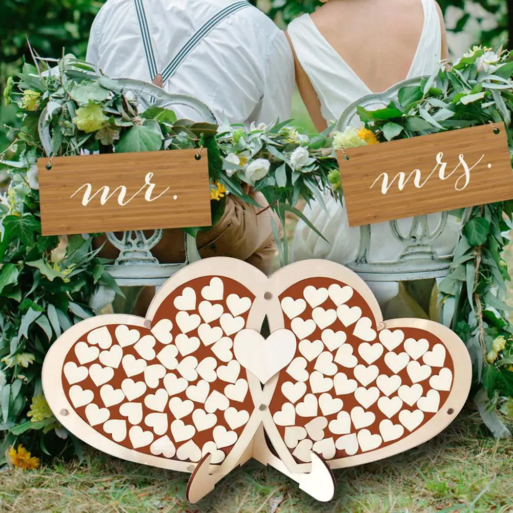 Свадебная Накладка для сообщений с кронштейном украшения стола|Гостевая книга