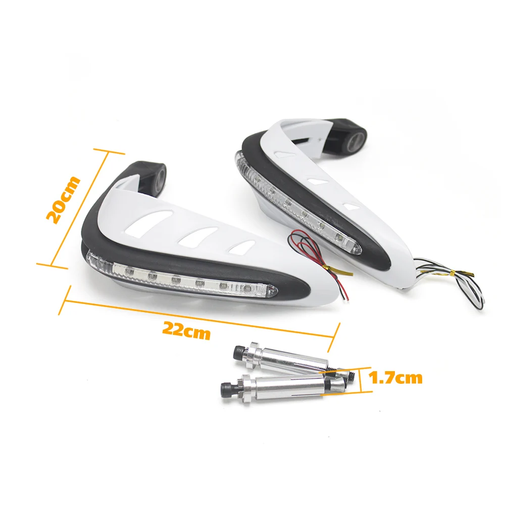 

1 Pair Universal Motorcycle Handguards With LED Turn Signals Light Motocross Hand Guards One Set Combination Handlebar Protector