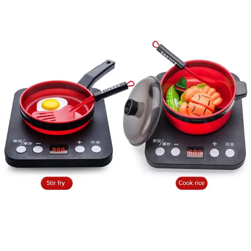 

53 Pieces Funny Simulation Kitchen Cookware Utensils Cooking Requirements Kit Children Kids Cooking Pretend Playthings