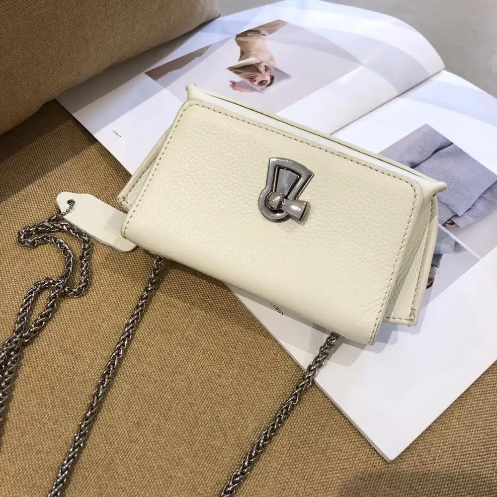 

free shipping 2020 the new style mini cute size solid genuine cow leather women one shoulder bag crossbody bag 20cm 7color
