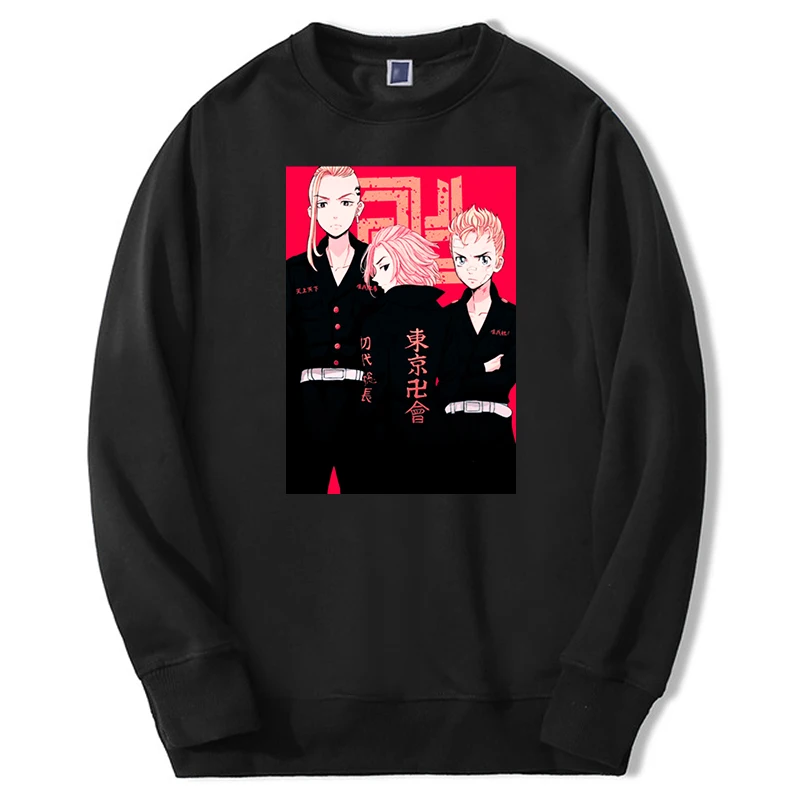 Осень 2021 мужская Толстовка Оверсайз для фитнеса Токийский Мстители японский