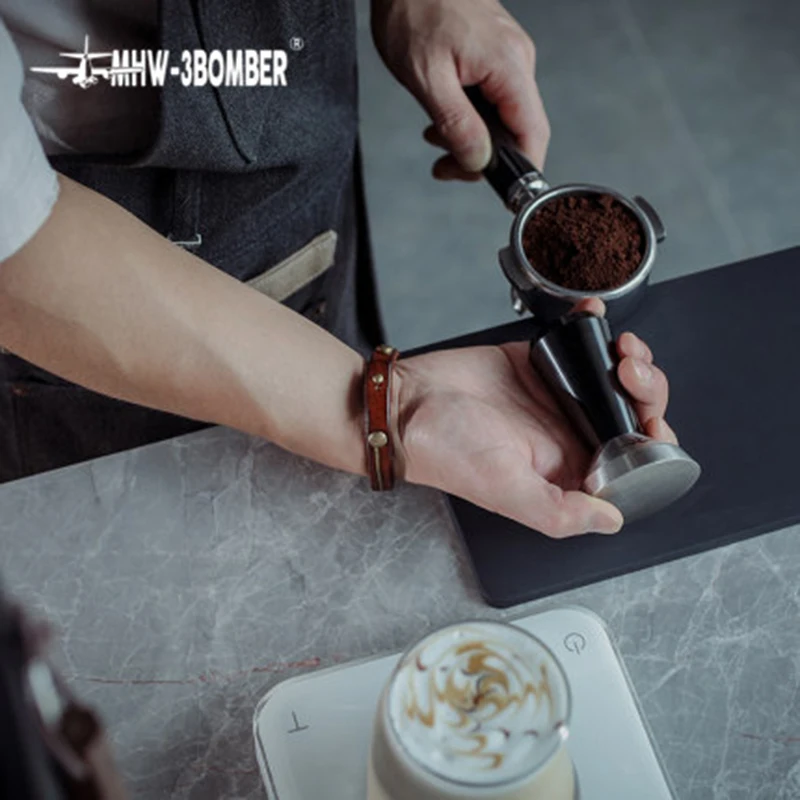 58 5 мм алюминиевая ручка для темпера кофе молоток из нержавеющей стали с плоским