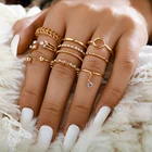 Набор женских колец Starose, 8 шт., с кристаллами, с подвеской-открытые, кольца на палец, геометрическое соединение, сустав большого пальца ноги кольца для женщин, манжеты, подарочные украшения для ушей