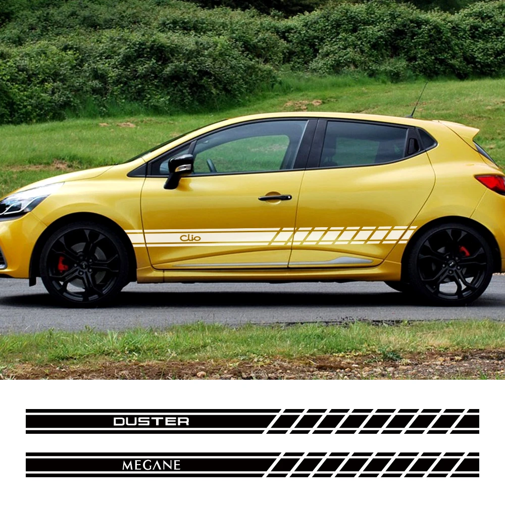 2 шт. наклейки на дверь автомобиля Renault Megane Scenic Dacia Duster Sandero Logan Clio Laguna Captur Fluence Koleos Zoe