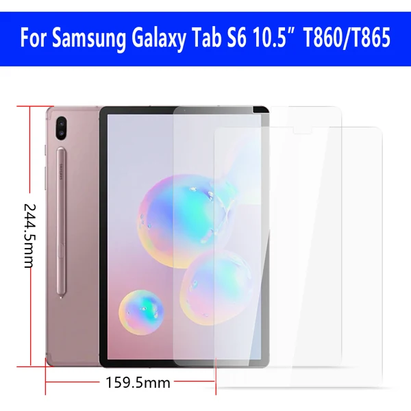 Протектор экрана для Samsung Galaxy Tab S6 10,5 T860 T865 SM-T860 SM-T865 защитная пленка из закаленного стекла - Цвет: SMT865GHM2