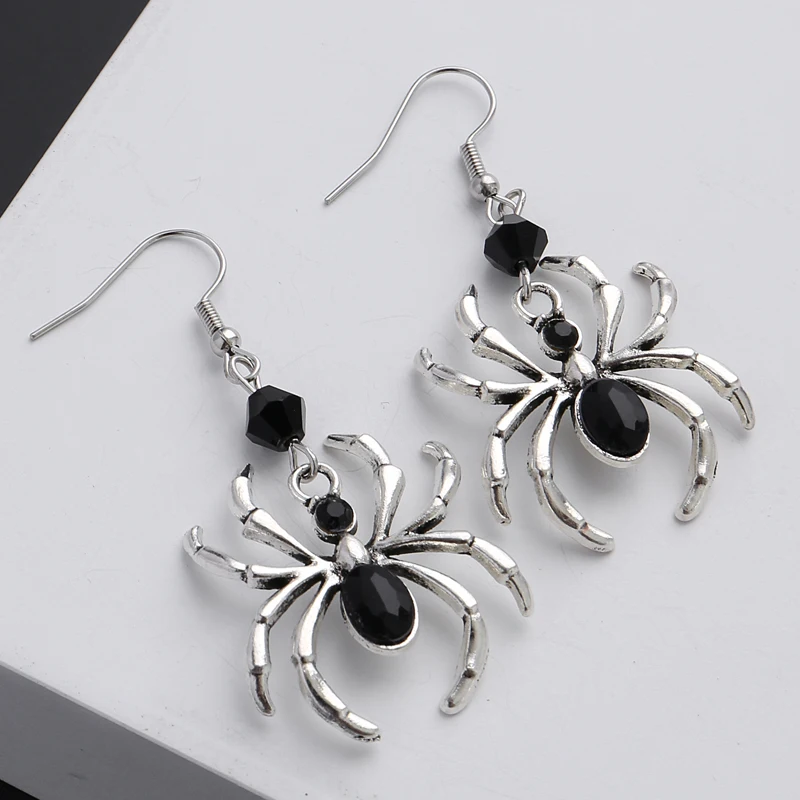 

Dark Art Goth Aesthet Style Black Spider Earring Jewellery Design Punk Dangle Earrings For Alternative Girl Mystical Gifts
