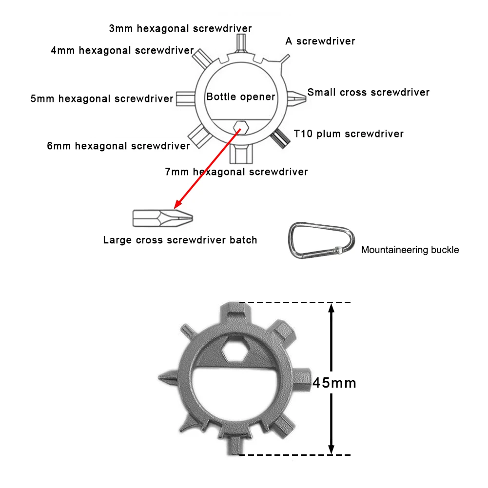 

Stainless Steel Bicycle Repair Tools 12 in 1 Multifunctional Opener Screwdriver Biking Portable Dustproof Cycling Parts New