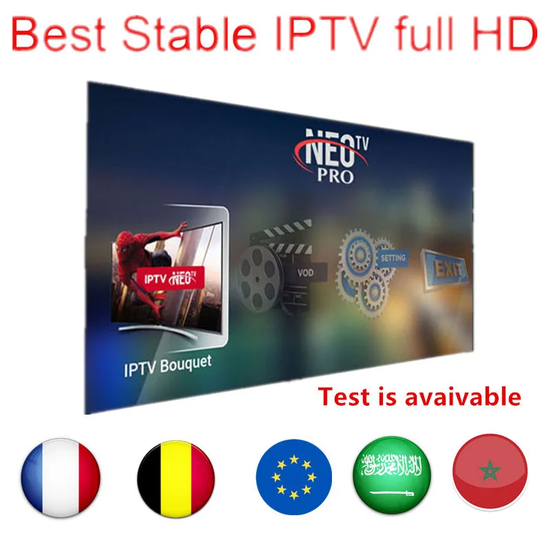 Европейский французский IP tv Neo tv pro код подписки 1800 каналов Франция арабский Бельгия Netherland Android IP tv M3U Smart tv box