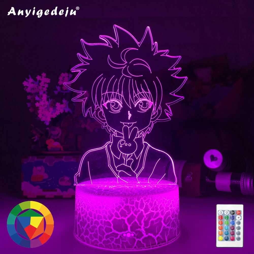 Новый 3d светодиодный светильник для аниме Hunter X Killua спальни декор подарок на день