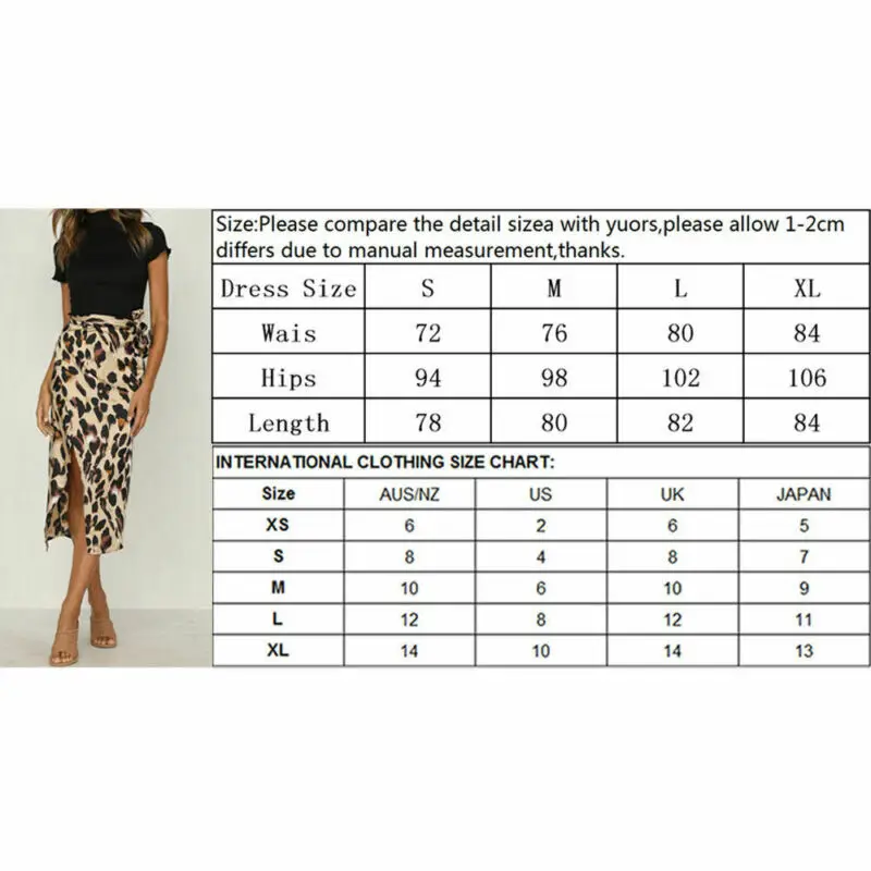 Leopard Print Fishtail Skirts Retro Satin Mid Flareskirt High Waist Pencil Skirt | Женская одежда
