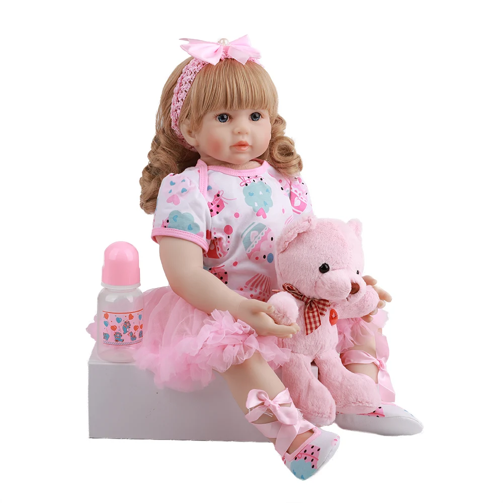 

60 CM New Arrival Reborn Baby Dolls Cloth Body Wig Hair Realistic Reborn Dolls For Children Play Toys Gifts