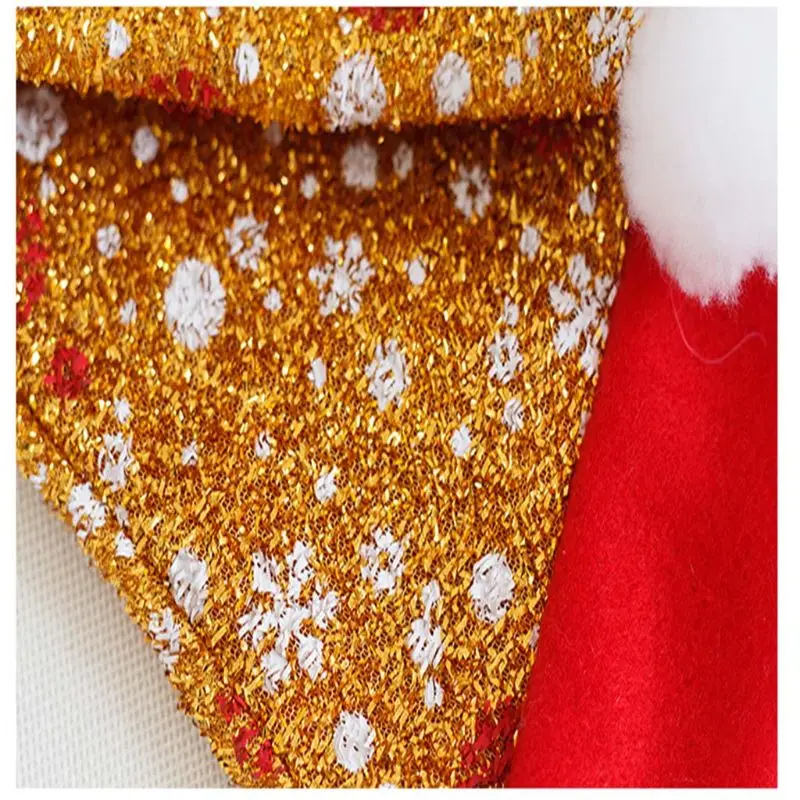 

4pcs Christmas Santa Claus Hat Unisex Xmas Snowflake for Holiday Festival Party Home Decoration