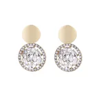 2020 новые корейские темпераментные блестящие серьги-клипсы с кристаллами, модные серьги joker, не проколотые геометрические Круглые Женские клипсы, ювелирные изделия