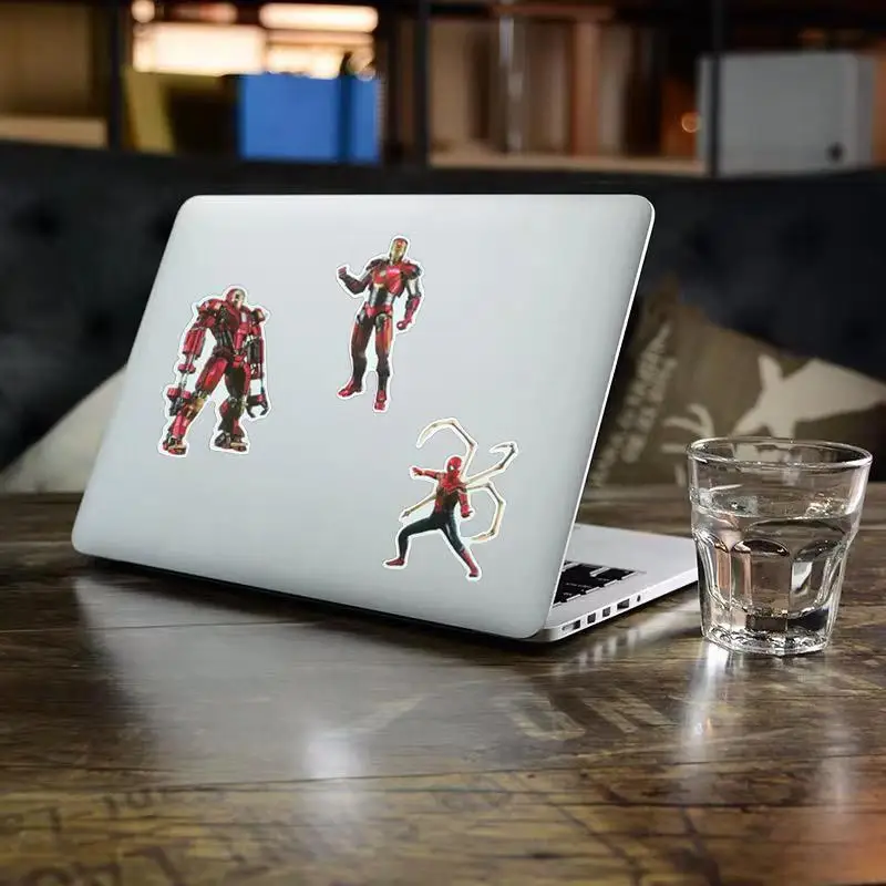 55 шт. наклейка Ironman s marvel супер герой мультфильм для автомобиля ноутбука Наклейка на Холодильник Скейтборд водонепроницаемый стикер бомба