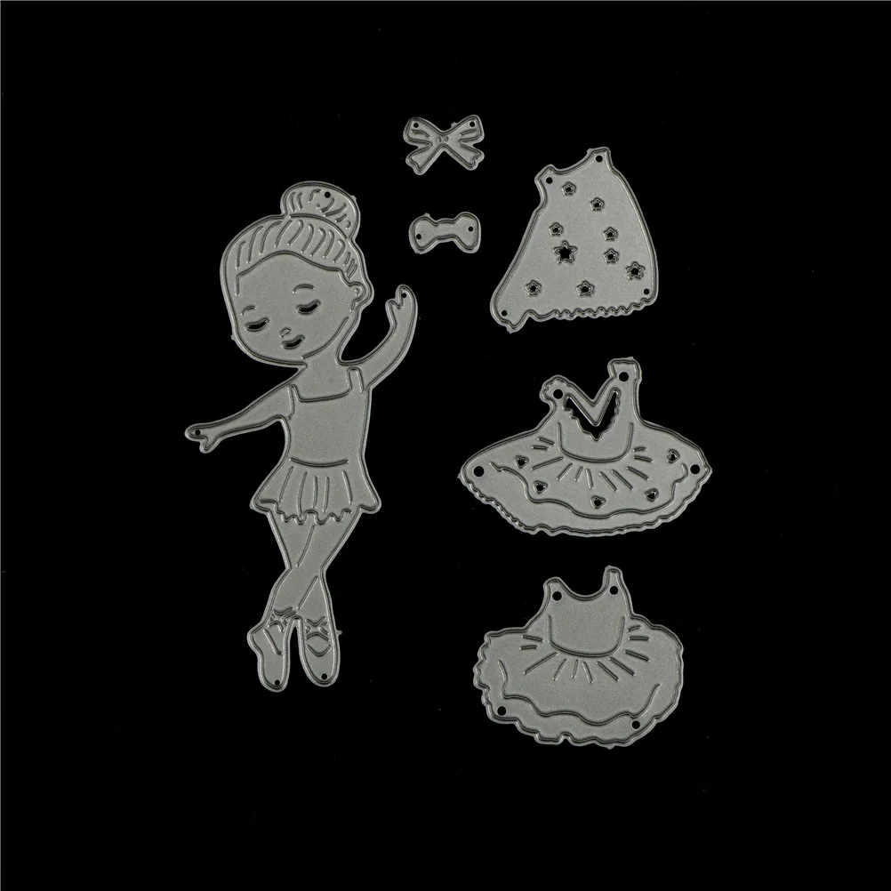 

1pc Lovely Dancing Ballet Dream Girl Metal Cutting Dies For Scrapbooking Frame Stamps Decor Stansen Cutting Dies Voor Kaarten