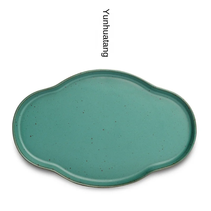 

Begonia Pot Bearing Chinese Earthenware Dry-Bulb Disk Kung Fu Tea Ceramic Plate Fruit Dian Xin Pan Tray Tea Tray Serving Tray