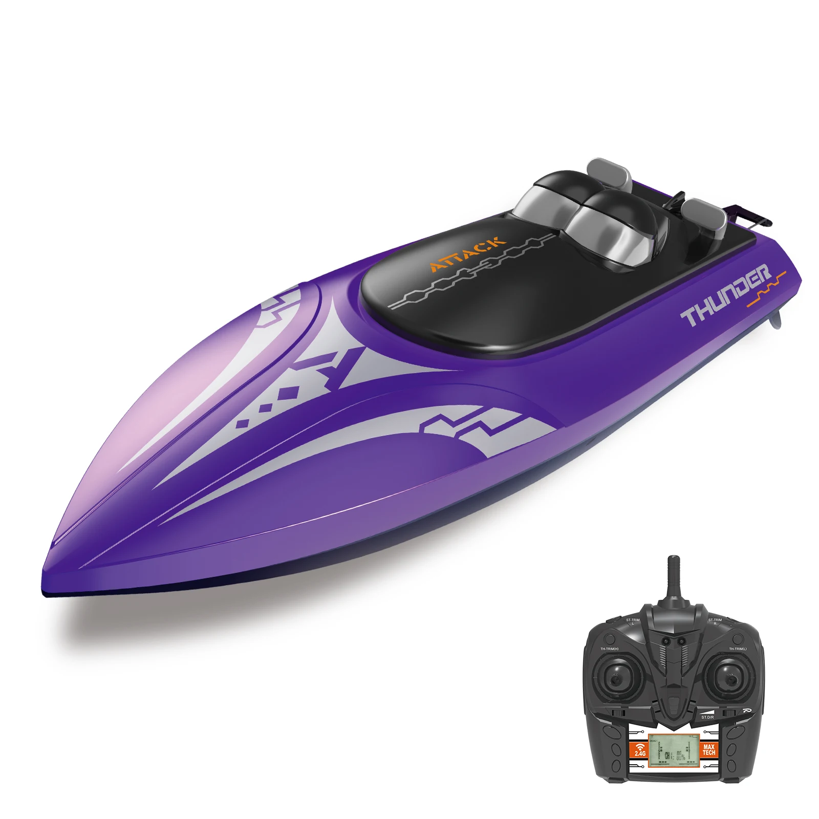 

2,4G RC лодки 25 км/ч высокоскоростная гоночная лодка 2 канала двойной мотор дистанционное управление лодки для детей взрослых гоночная лодка серебристо-черная