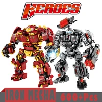 600pcs war iron machine building block superheroes children kids boy toys gifts diy super heroes weapons military warrior