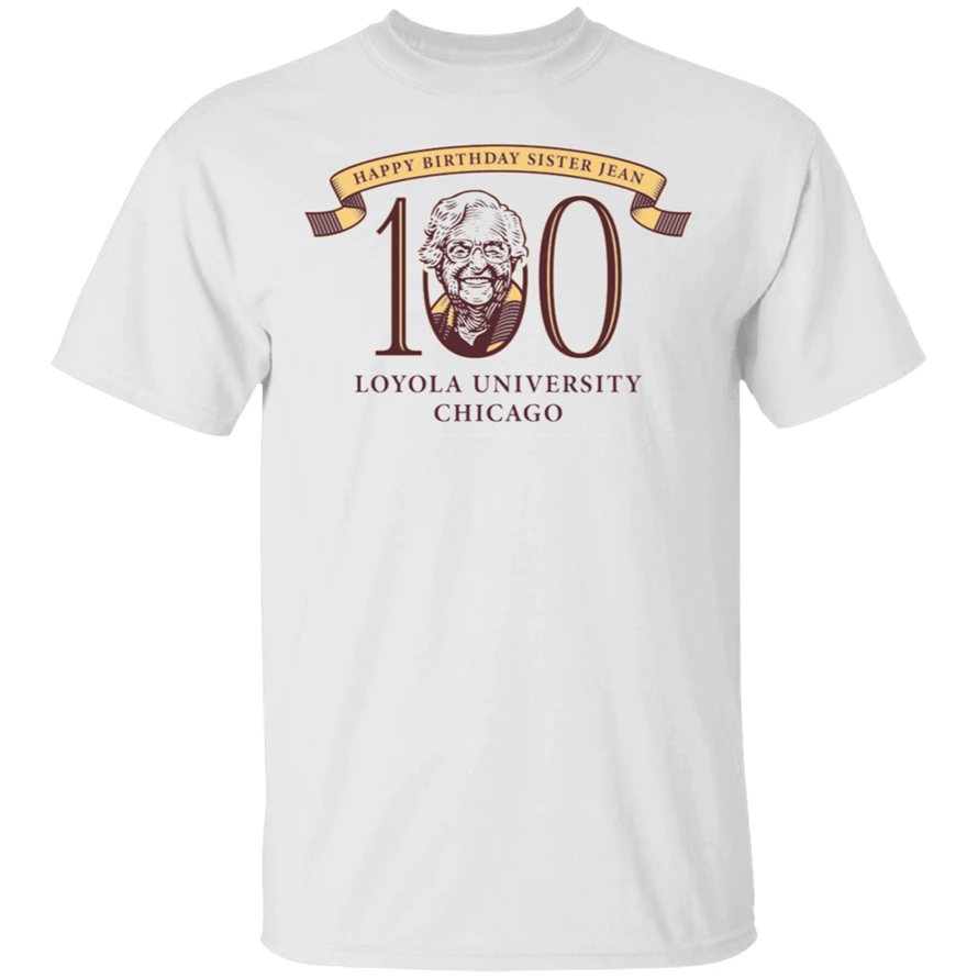 Сестра Жан 100 день рождения Loyola Университет Чикаго черная футболка M Xxxl Футболка