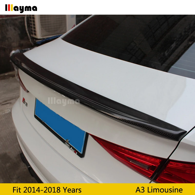 Спойлер для заднего багажника из углеродного волокна в стиле CA Audi A3 8V sedan Sline S3 2018