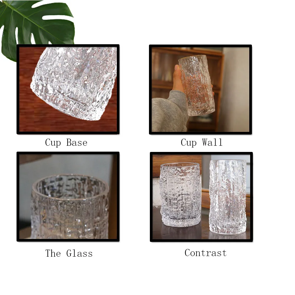 

Tree Pattern Glass, Transparent Glass, Creative Glass Set, Juice and Milk Coffee Glass.