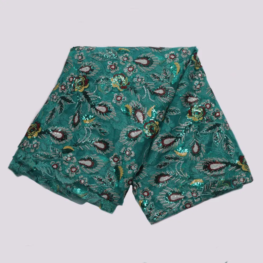 Новый дизайн тюль кружева ткань с блестками в африканском стиле Высокое качество