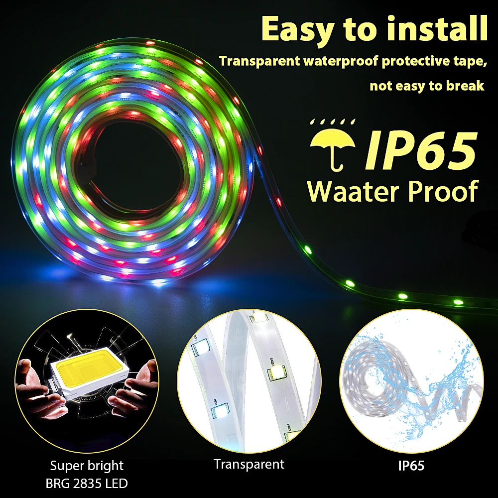 На солнечной энергии светодиодные полосы света 4 5 м гибкий 8 режимов освещения