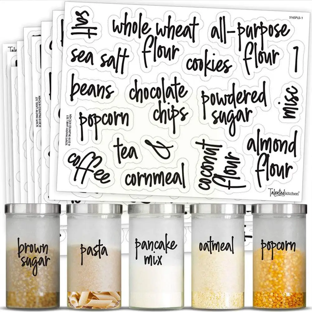 

Label Sticker Kitchen Pantry Labels Printed Transparent Storage Waterproof Pantry For Containers Self Food Soap Stickers