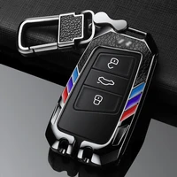 high quality metal silicone car remote key protective cover keychain for volkswagen magotan cc passat car styling accessories