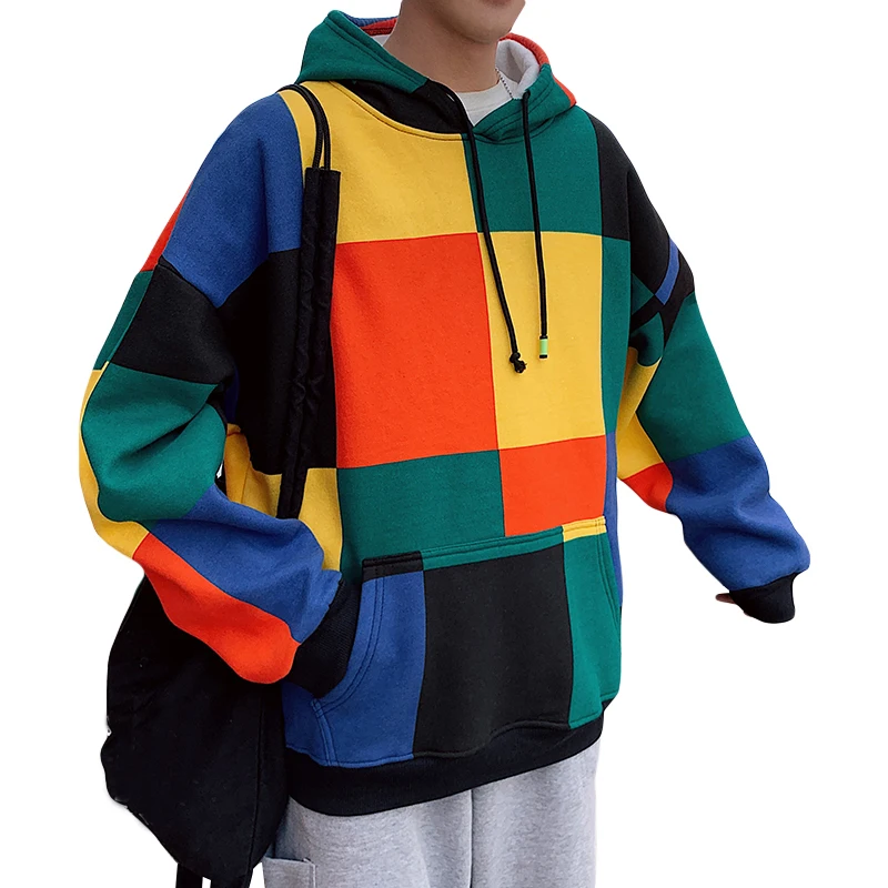 Мужская хлопчатобумажная Повседневная Толстовка в стиле Харадзюку с длинным
