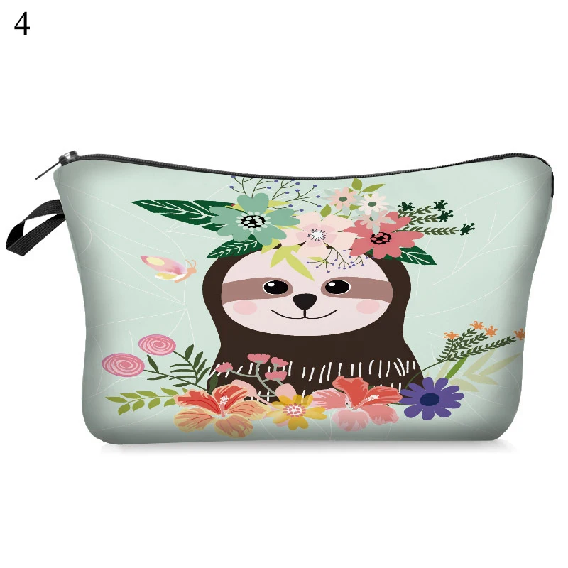 

Cute Multicolor Pattern 3D Tree Sloths Printing Cosmetic Bag Travel Toiletry Bag Organizer Women Zipper Beauty Case Makeup Pouch