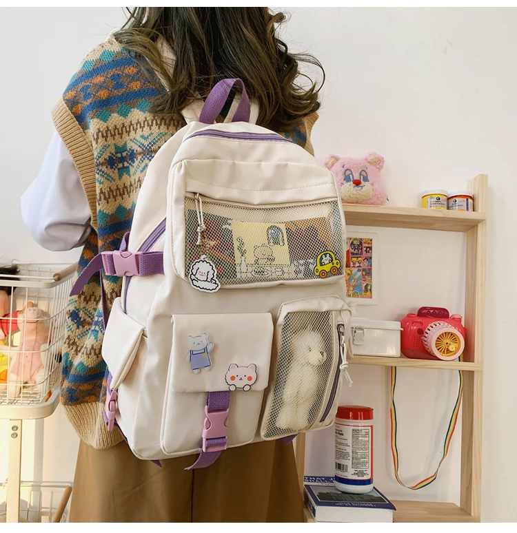 Kawaii Korea Style Large Capacity Multipocket Backpack
