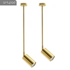 Регулируемый потолочный подвесной светильник Artpad, золотистая люстра E27 с тканевым прожектор для магазина для столовой, 20407090 см